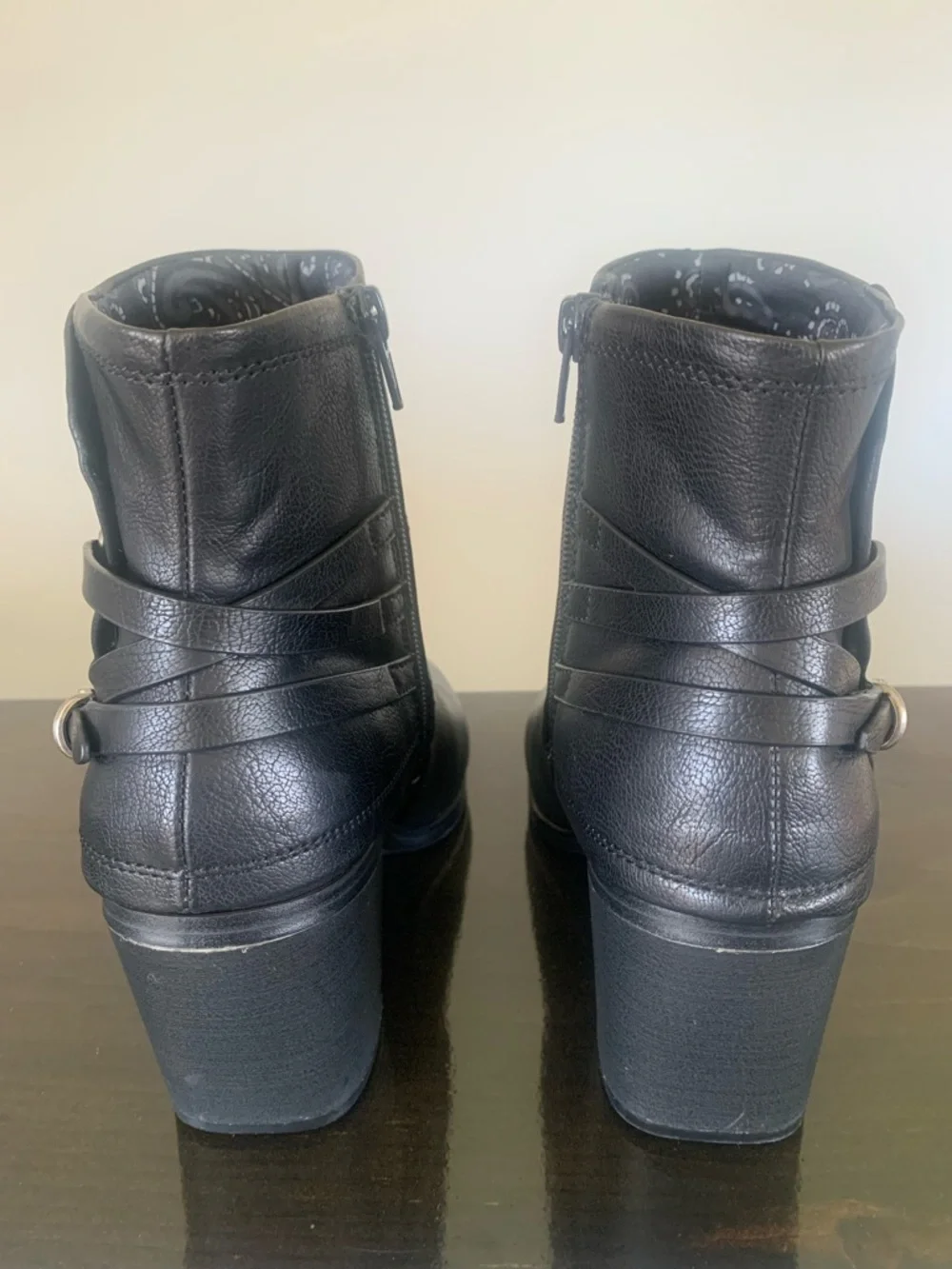 BareTraps Black Kacey Ankle Booties with decorative Side Buckle - Picture 10 of 13